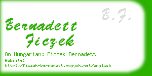bernadett ficzek business card